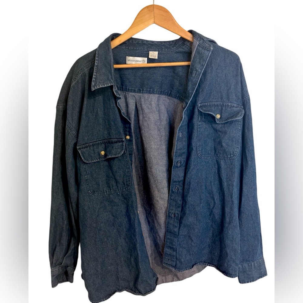 Vintage Munsingwear Oversized Jean Button Down Shirt XL